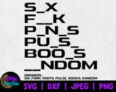 Dirty Mind Word Search SVG - NSFW svg - Funny Adult Shirt SVG